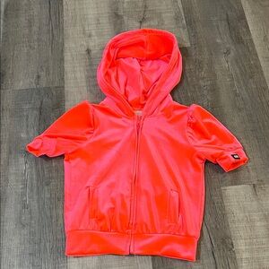 Tiger Friday Girls Dance wear velour full zip hooded  top size Child Large